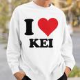 I Heart Keiファーストネーム I Love パーソナライズ スウェットシャツ 彼への贈り物