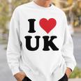I Heart Uk Initials I Love UK First And Last Name U K 長袖tシャツ スウェットシャツ 彼への贈り物