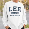 Lee Massachusetts Ma ビンテージスポーツデザイン ネイビー 長袖tシャツ スウェットシャツ 彼への贈り物