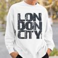 I Love London、クールでレトロなロンドンのファッショングラフィックデザイン。 スウェットシャツ 彼への贈り物