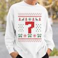 Number 7 Santa Ugly Christmas Sweatshirt Gifts for Him