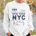 Nyc New York ヴィンテージ 航空会社タグ エアライナー フライングトラベル 長袖tシャツ スウェットシャツ 彼への贈り物