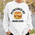 Powered By Burgers ファーストフード愛好家 面白いビーフバーガー スウェットシャツ 彼への贈り物