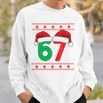 Six Seven Christmas 6 7 Ugly Christmas Sweater Tri-Blend Sweatshirt Gifts for Him