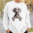 Weimaraner 面白い 覗き見ポケット 子犬 犬好き スウェットシャツ 彼への贈り物