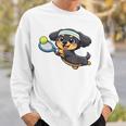 かわいい犬のテニス漫画アート スウェットシャツ 彼への贈り物