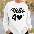 こんにちは40歳 40歳 40歳 誕生日 四十歳 母 スウェットシャツ 彼への贈り物