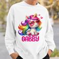 ギャビーユニコーン 名前入りデザイン スウェットシャツ 彼への贈り物