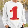 タイポグラフィ 第1番 数字 1 スウェットシャツ 彼への贈り物