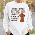 トイプードル最高の犬ママバレンタインデー面白い犬の恋人 長袖tシャツ スウェットシャツ 彼への贈り物