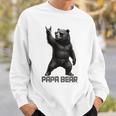 パパベア グリズリーベア ロックジェスチャー クールなパパ グリズリーベア スウェットシャツ 彼への贈り物