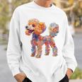 プードル 犬 モチーフ ペット イラスト プードル スウェットシャツ 彼への贈り物