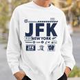 ヴィンテージ ニューヨーク Jfk 空港コード トラベルデイ レトロ Nyc 長袖tシャツ スウェットシャツ 彼への贈り物