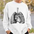 人間の心臓の肺 ビンテージ医療解剖学 解剖学的肺 スウェットシャツ 彼への贈り物