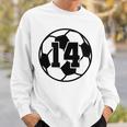 数字 14 Fourn サッカーボール Futbol スウェットシャツ 彼への贈り物