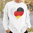 日本 ドイツ 国旗 ハート サッカー スウェットシャツ 彼への贈り物