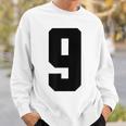 番号9 ナインスポーツジャージ 誕生日年齢 ラッキーナンバーブラック スウェットシャツ 彼への贈り物