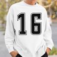 背番号 16 チーム短大スポーツ背番号付きユニフォーム スウェットシャツ 彼への贈り物