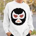覆面レスラー マスク ピクセルアート ドット絵 怪人 プロレス スウェットシャツ 彼への贈り物