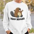 面白いビーバー分隊チームビーバー スウェットシャツ 彼への贈り物