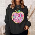 100 Days Of School Apple Teacher Student Kids Groovy Retro Sweatshirt Unisex Gifts for Her 100 Days Of School Apple Teacher Student Kids Groovy Retro Sweatshirt Unisex Gifts for Her