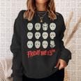 13日の金曜日 ハロウィン デザインマスク 長袖tシャツ スウェットシャツ 彼女への贈り物