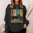 60 歳の誕生日バイカーギフトtシャツ-ヴィンテージ1966バイク スウェットシャツ 彼女への贈り物