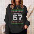 67 Santa Ugly Sleigh Six Seven Christmas Sweatshirt Gifts for Her