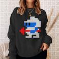 8ビット80年代レトロクラシックビデオゲームキャラクターダグヒーロー スウェットシャツ 彼女への贈り物