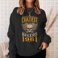 The Craziest Bikers Are Born 1961 Motorcycle 62Th Birthday スウェットシャツ 彼女への贈り物