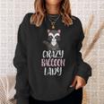 Crazy Raccoon Lady Raccoon Lovers スウェットシャツ 彼女への贈り物