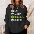 Eatleep ReactJs Repeat Javascriptプログラマー用 スウェットシャツ 彼女への贈り物