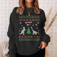 Dinosaurs And Santa Ugly Christmas Sweater Sweatshirt Gifts for Her