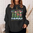 Pickles Christmas Lights Santa Hat Xmas Ugly Sweater Sweatshirt Gifts for Her