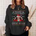 Trump Dance Merry Christmas Ugly Xmas Sweater Pajamas Sweatshirt Gifts for Her