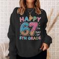 Happy 67th Day Of 5th Grade Ice Cream Drip 67 Days Kids Sweatshirt Unisex Gifts for Her