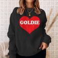 I Heart Goldie I Love Goldie カスタマイズ可 スウェットシャツ 彼女への贈り物