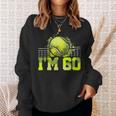 I'm 60 ラケット スポーツ テニス 選手 大人 還暦 スウェットシャツ 彼女への贈り物