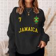 Jamaica チームサッカー ジャマイカ Number 7Occer スウェットシャツ 彼女への贈り物