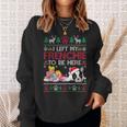I Left My Frenchie To Be Here French Bulldog Ugly Christmas Sweatshirt Gifts for Her