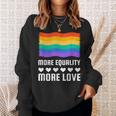 Lgbt More Equality More Lovetシャツ Lgbtq ゲイ レズビアン Lgbt スウェットシャツ 彼女への贈り物