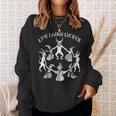 Live Laugh Lucifer ホラー サタン 悪魔 悪魔 悪魔 ヤギ スウェットシャツ 彼女への贈り物