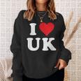 I Love Uk Initials I Heart UK First Last Name U K スウェットシャツ 彼女への贈り物
