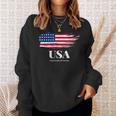 I Love Usa Cool Unitedtates Of America FlagUsa スウェットシャツ 彼女への贈り物