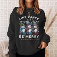 Be Merrynowman Line Dance クリスマス 面白い ホリデーダンス スウェットシャツ 彼女への贈り物