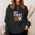 My First 10K 初心者達成マラソン スウェットシャツ 彼女への贈り物