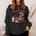 Racing Into 2Nd Birthday レースカー 2歳 幼児 男の子 スウェットシャツ 彼女への贈り物