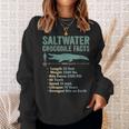 Saltwater Crocodile Facts Diagram Statistics Info Sweatshirt Unisex Gifts for Her Saltwater Crocodile Facts Diagram Statistics Info Sweatshirt Unisex Gifts for Her
