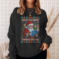 Santa's Tech Support Rebooting Christmas Ugly Sweater Sweatshirt Gifts for Her