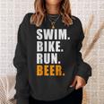 Swim Bike Run スイム バイク ラン ビール トライアスロン トライアスロン スポーツ メンズ レディース スウェットシャツ 彼女への贈り物
